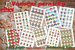 Zdobení cukroví a perníčků na Vánoce se blíží. Nabízíme velký výběr obrázků z jedlého papíru i fondánového listu. Nabídku...